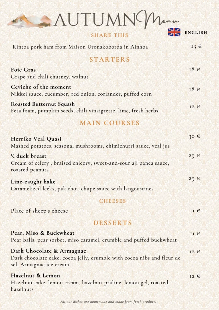 menu automne maison oppoca